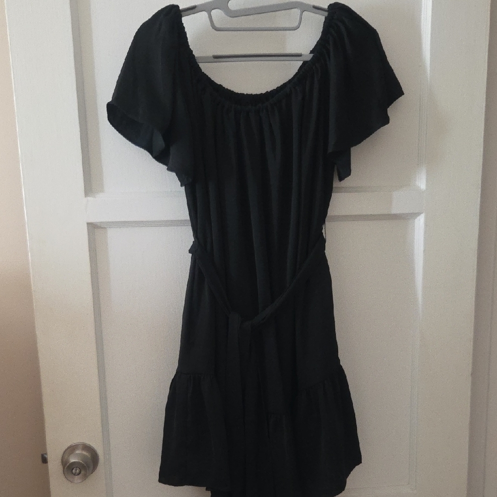 Banana Republic Black Off-Shoulder Dress